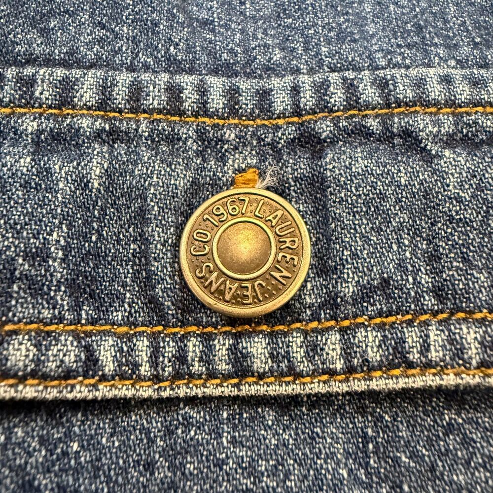 Lauren Jeans Co. Ralph Lauren, Blue Jeans Shirt, Women's PM, VGUC